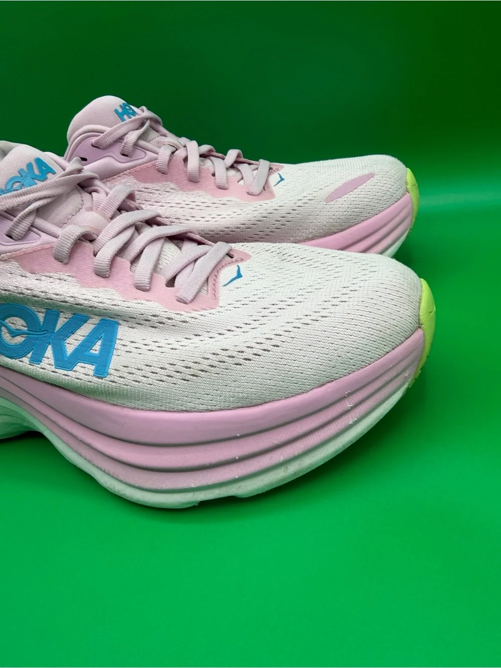 Hoka One One Bondi 8 Women’s Pink Athletic Running Shoes Sneakers FE1224G SZ 9